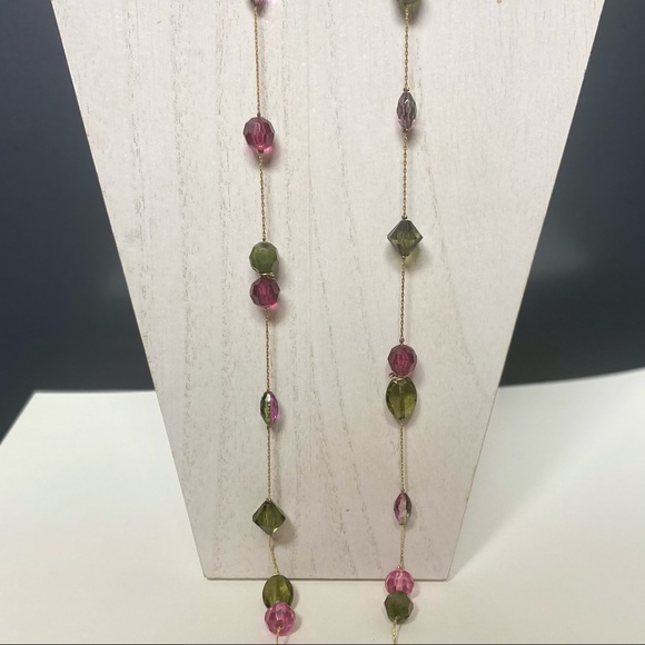 Erica Lyons Pink charming Glass beaded Necklace NWT - Picture 6 of 12